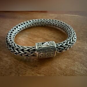 Sterling Silver Heavy Foxtail Chain Bracelet